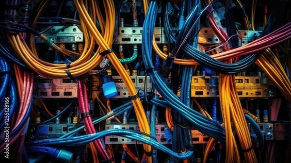 Fototapeta network tech background texture