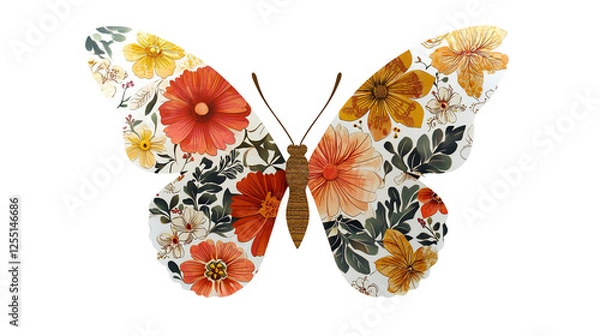 Fototapeta Butterfly with colorful wings