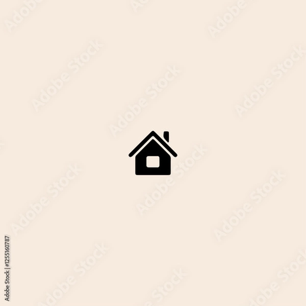 Fototapeta House icon flat vector design.