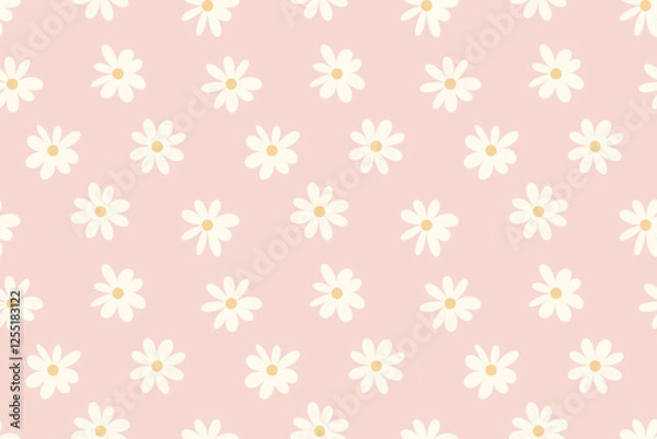 Obraz Flower petals cute seamless repeat pattern
