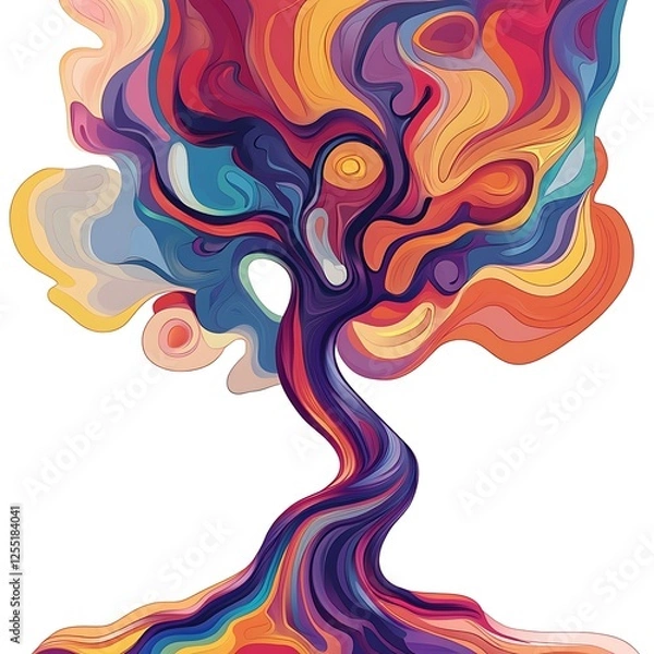 Fototapeta Abstract Colorful Tree Design