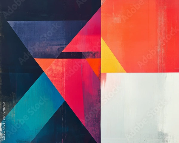 Fototapeta abstract geometry shapes artistic forms and colors