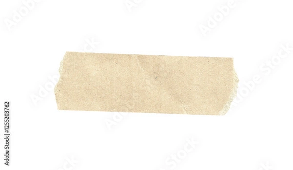 Fototapeta Vintage brown Torn Paper on a Transparent Background, Adhesive paper tape isolated on a white background