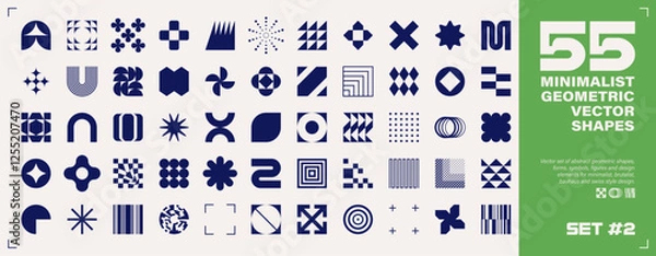 Obraz 55 MINIMALIST GEOMETRIC VECTOR SHAPES Set 2