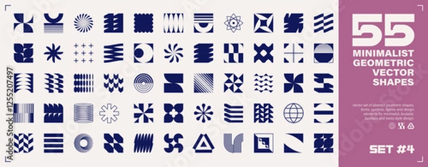 Obraz 55 MINIMALIST GEOMETRIC VECTOR SHAPES Set 4