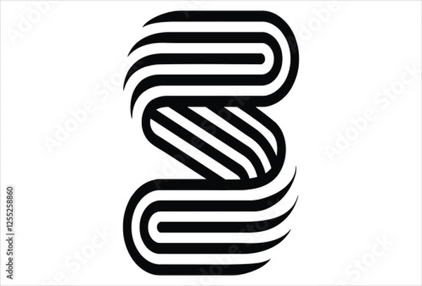Obraz Elegant Letter S logo Vector Template Initial Letter S Logo Design. Creative And Modern S logo