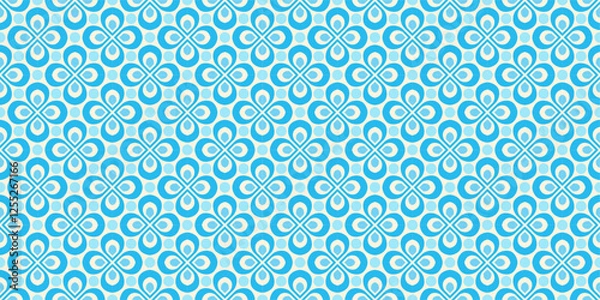 Fototapeta Abstract Blue Flower Pattern Background