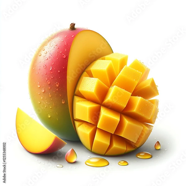 Obraz Fresh, Juicy, and Irresistible – The Perfect Mango Treat for Summer