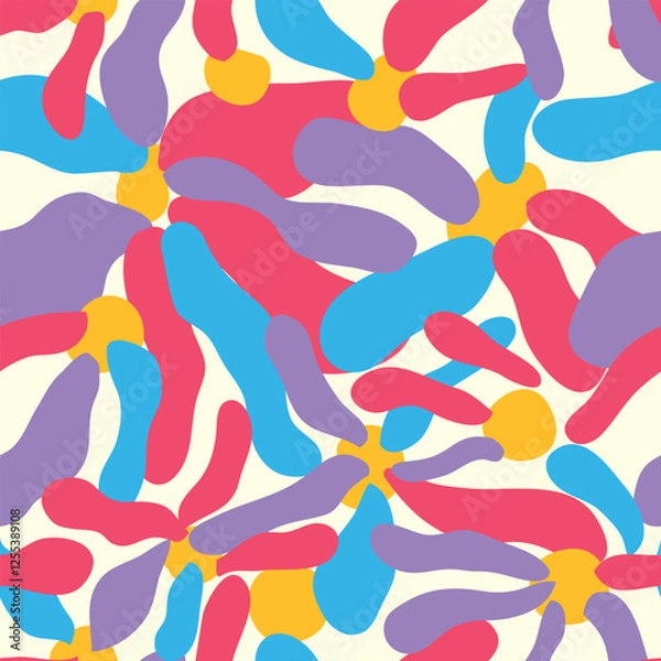 Fototapeta 
abstract flower seamless summer and spring repeat pattern