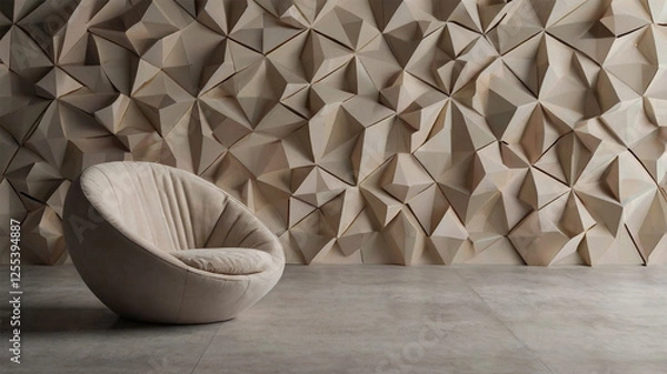 Fototapeta Calming Minimalist Backdrop with Geometric Shapes - Clean and Modern Theme