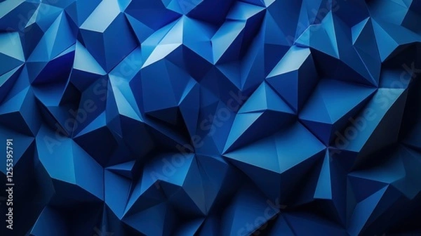 Obraz Abstract Blue Polygonal Texture