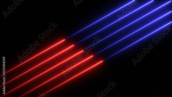 Obraz Neon lights Line background. Speed Motion line Background. Parallel Lines Technology.
