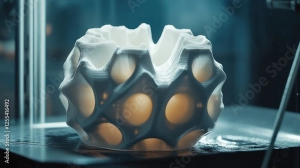 Fototapeta Innovative 3D Printed Object: A testament to modern technological artistry