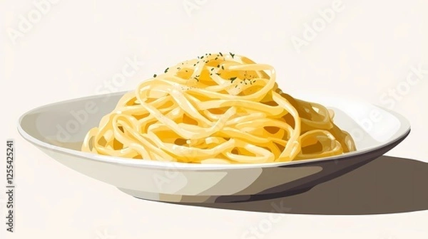 Fototapeta Hand-drawn pasta illustration featuring various noodle shapes, ideal for culinary projects, menus, and packaging design, classic artistic style, book illustration style