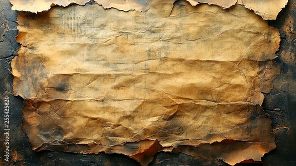 Fototapeta  Vintage Aged Newspaper Texture Background with Grunge Effect