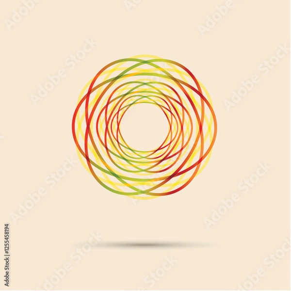 Fototapeta Abstract colored circular line
