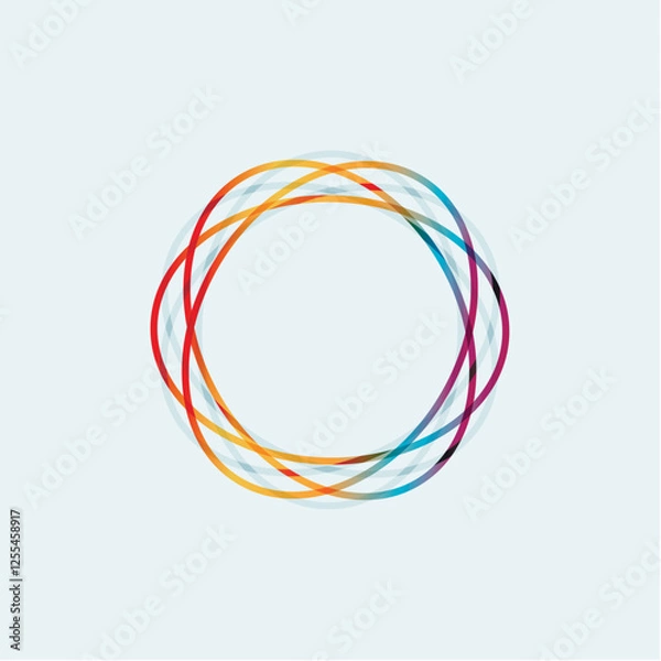 Fototapeta Abstract colored circular line