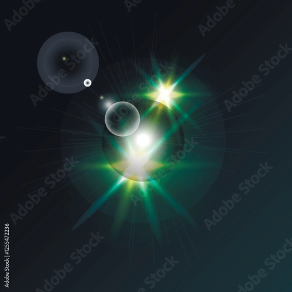 Obraz Vector bright star on a dark background