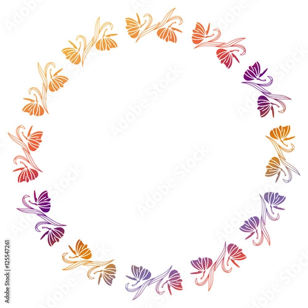 Fototapeta Decorative gradient frame with empty space for text or picture. 