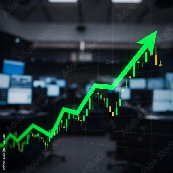 Fototapeta icon image stock trading increase 