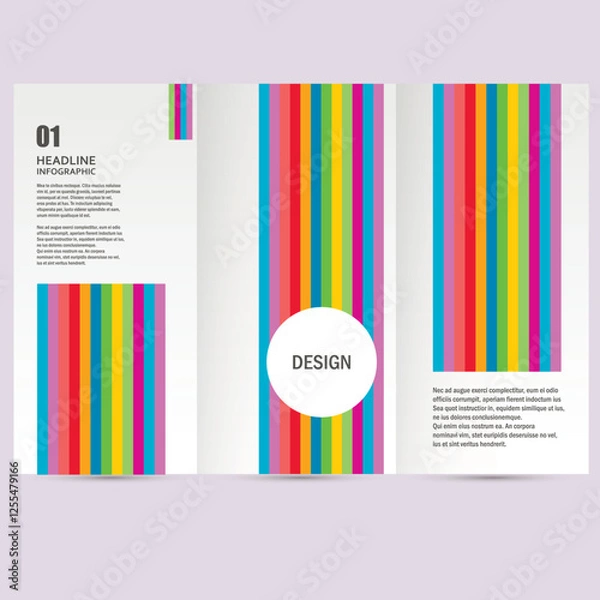 Fototapeta Pattern line abstract design in A4. Modern vector background