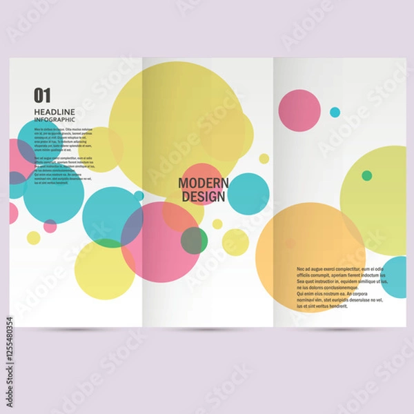Fototapeta Colorful abstract background beautiful circles