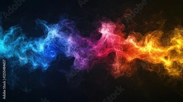 Fototapeta Colorful Abstract Spiral with Glowing Effects