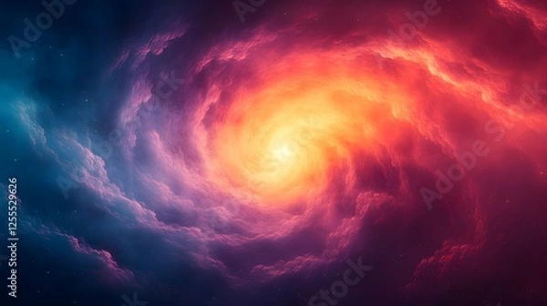 Fototapeta A softly blended sacred pattern forming a circular radial effect.