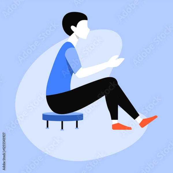 Fototapeta Modern Digital business people working character vector Illustration design. Simple and minimalist vector illustration.