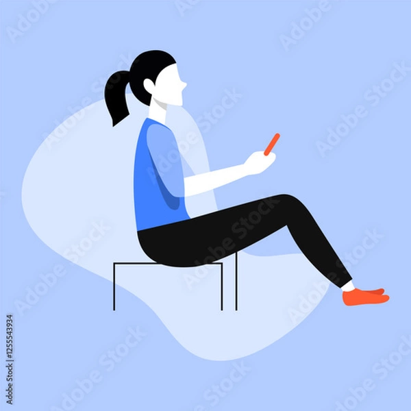 Fototapeta Modern Digital business people working character vector Illustration design. Simple and minimalist vector illustration.