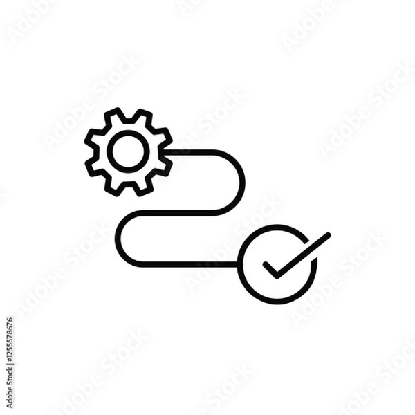 Obraz Flat execution vector line icon