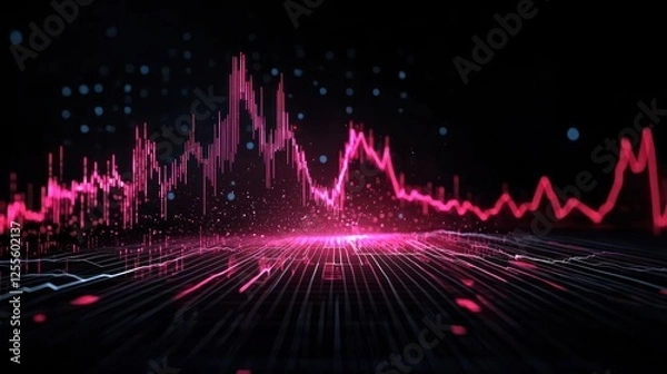Fototapeta Abstract Digital Chart Displaying Trends