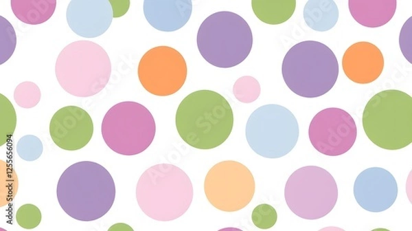 Fototapeta Colorful Abstract Background with Vibrant Circles on White Surface