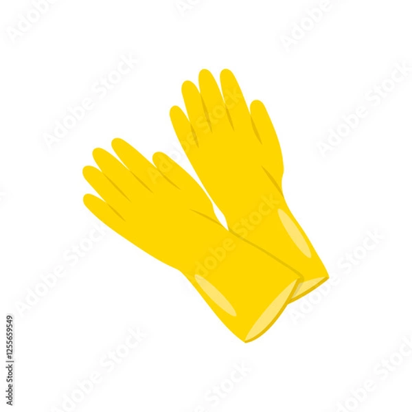 Obraz Agriculture Gloves Flat Icon, Vector illustration