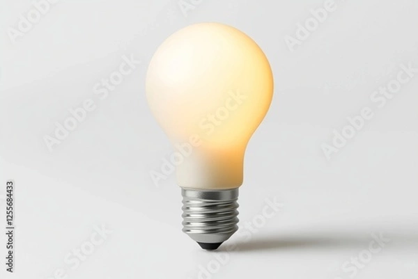 Fototapeta Illuminating Ideas:  A Glowing Light Bulb's Brilliance and Energy Efficiency