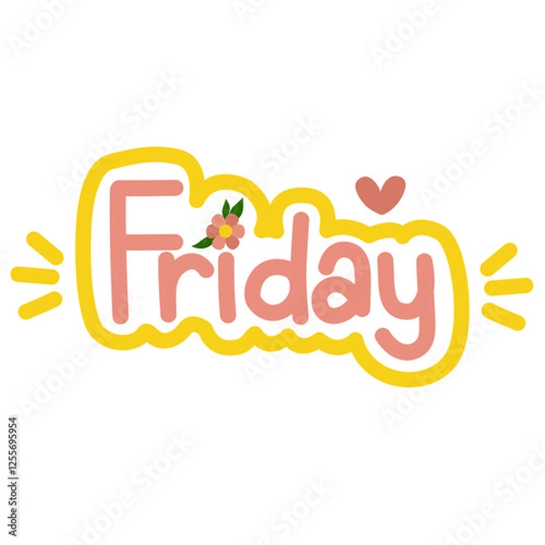 Fototapeta vector illustration of a friday