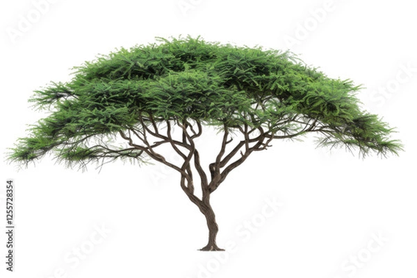 Fototapeta Scenic acacia tree isolated on transparent background
