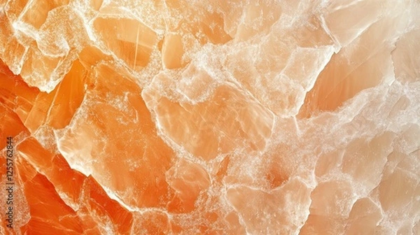 Fototapeta Abstract Orange and White Salt Crystal Texture Background Image