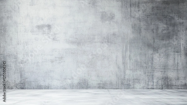 Fototapeta Light grey concrete wall with a soft, distressed texture.