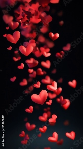 Fototapeta Various heart shapes to convey love with your heart for a happy Valentine's Day. 