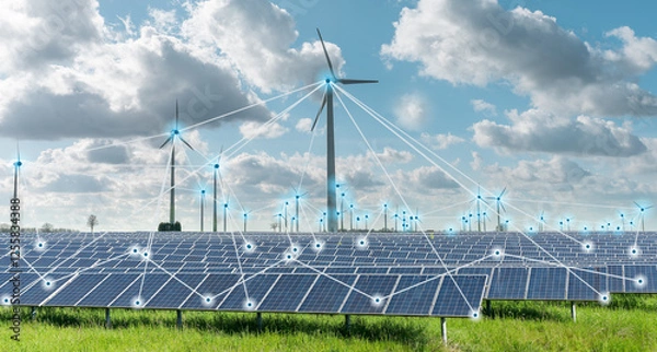 Fototapeta Smart Grid – Intelligent Energy Management