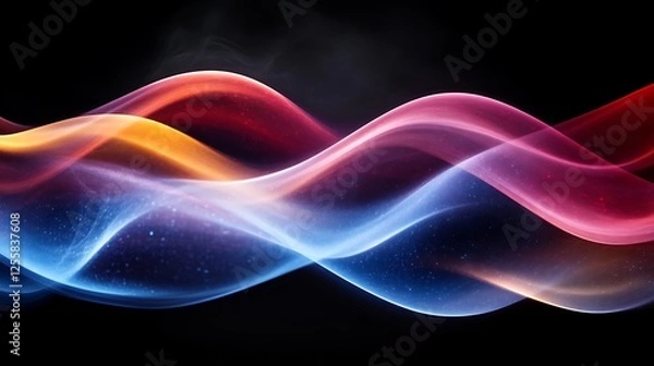 Fototapeta Abstract Colorful Waves Flowing Through Space