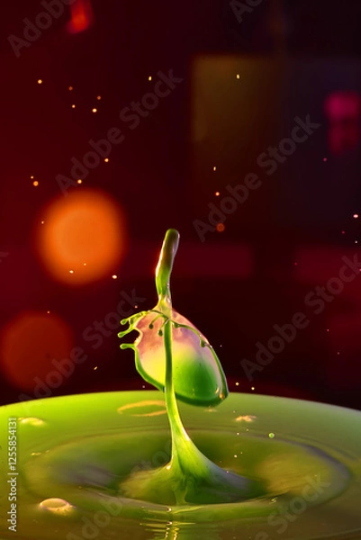 Obraz Weich aufbauender tropfen