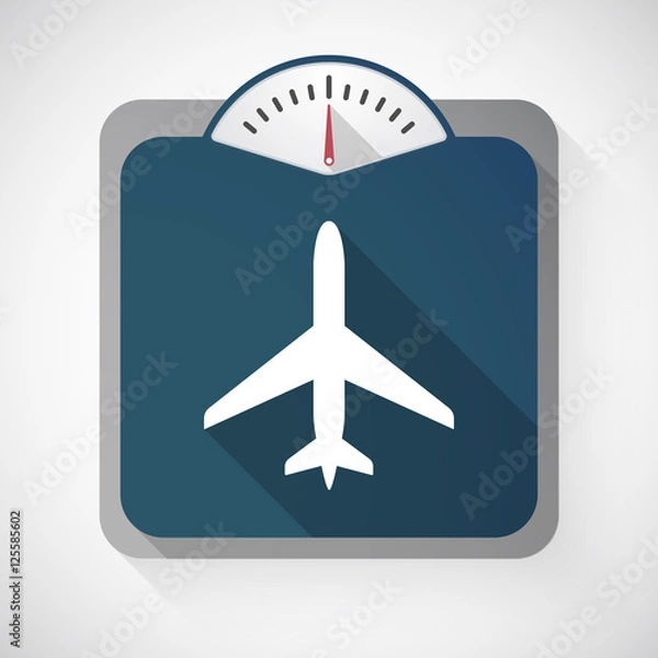 Fototapeta Long shadow weight scale with a plane