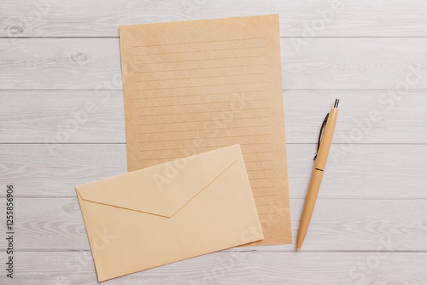 Fototapeta 机に置かれたレターセット