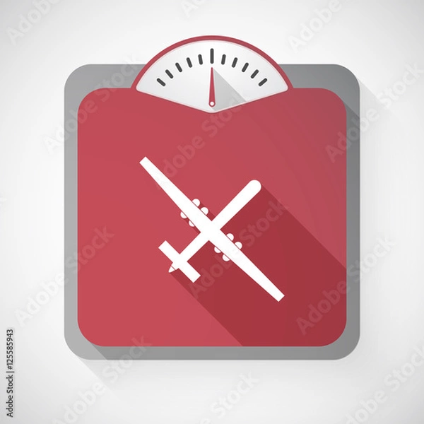 Obraz Long shadow weight scale with a war drone