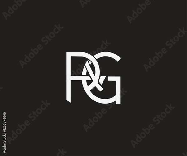 Fototapeta  PG Monogram Logo – Minimalist Branding Design