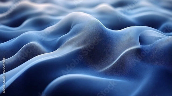 Fototapeta Abstract Blue Wave Pattern Digital Art