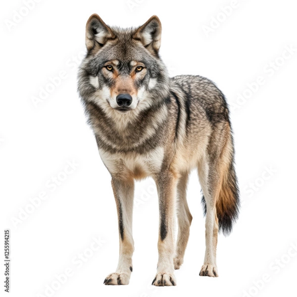Obraz wolf isolated on white background