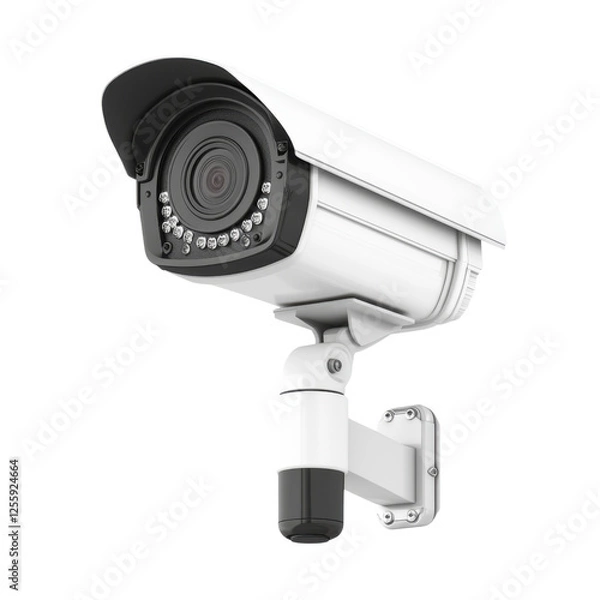 Fototapeta security camera isolated on white background